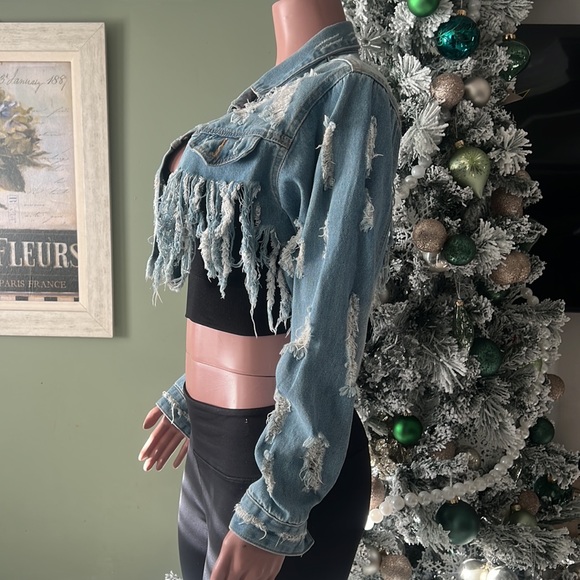 Ultra cropper Denim jacket - Picture 2 of 6